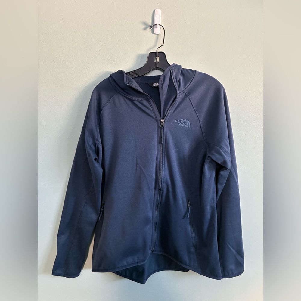 The North Face Zip Up Hoodie Jacket Womens S Navy L/S Hiking Outdoors